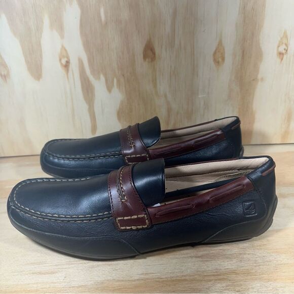 Sperry Topsider  Black and Brown Leather Loafers Men’s Size 11.5 - Picture 1 of 8